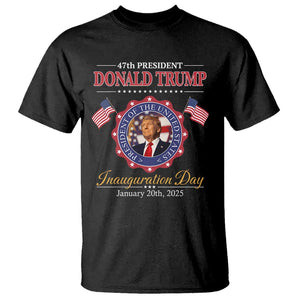 47th President Donald Trump Inauguration Day 2025 Memorabilia T Shirt TS11 Black Print Your Wear