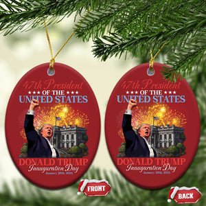 47th President Donald Trump Inauguration Day 2025 Christmas Ornament White House Fireworks American Flag Memorabilia TS11 Oval Red Print Your Wear