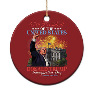 47th President Donald Trump Inauguration Day 2025 Christmas Ornament White House Fireworks American Flag Memorabilia TS11 Print Your Wear