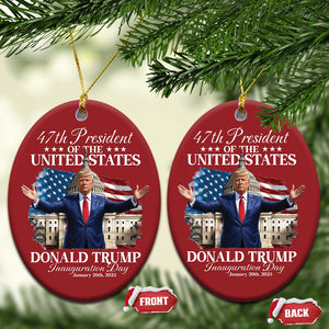 47th President Donald Trump Inauguration Day 2025 Christmas Ornament United States Capitol American Flag Memorabilia TS11 Oval Red Print Your Wear