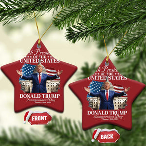 47th President Donald Trump Inauguration Day 2025 Christmas Ornament United States Capitol American Flag Memorabilia TS11 Star Red Print Your Wear