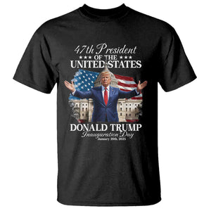 47th President Donald Trump Inauguration Day 2025 T Shirt United States Capitol American Flag Memorabilia TS11 Black Print Your Wear