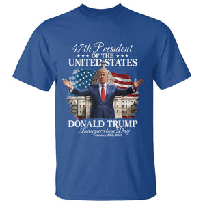 47th President Donald Trump Inauguration Day 2025 T Shirt United States Capitol American Flag Memorabilia TS11 Royal Blue Print Your Wear