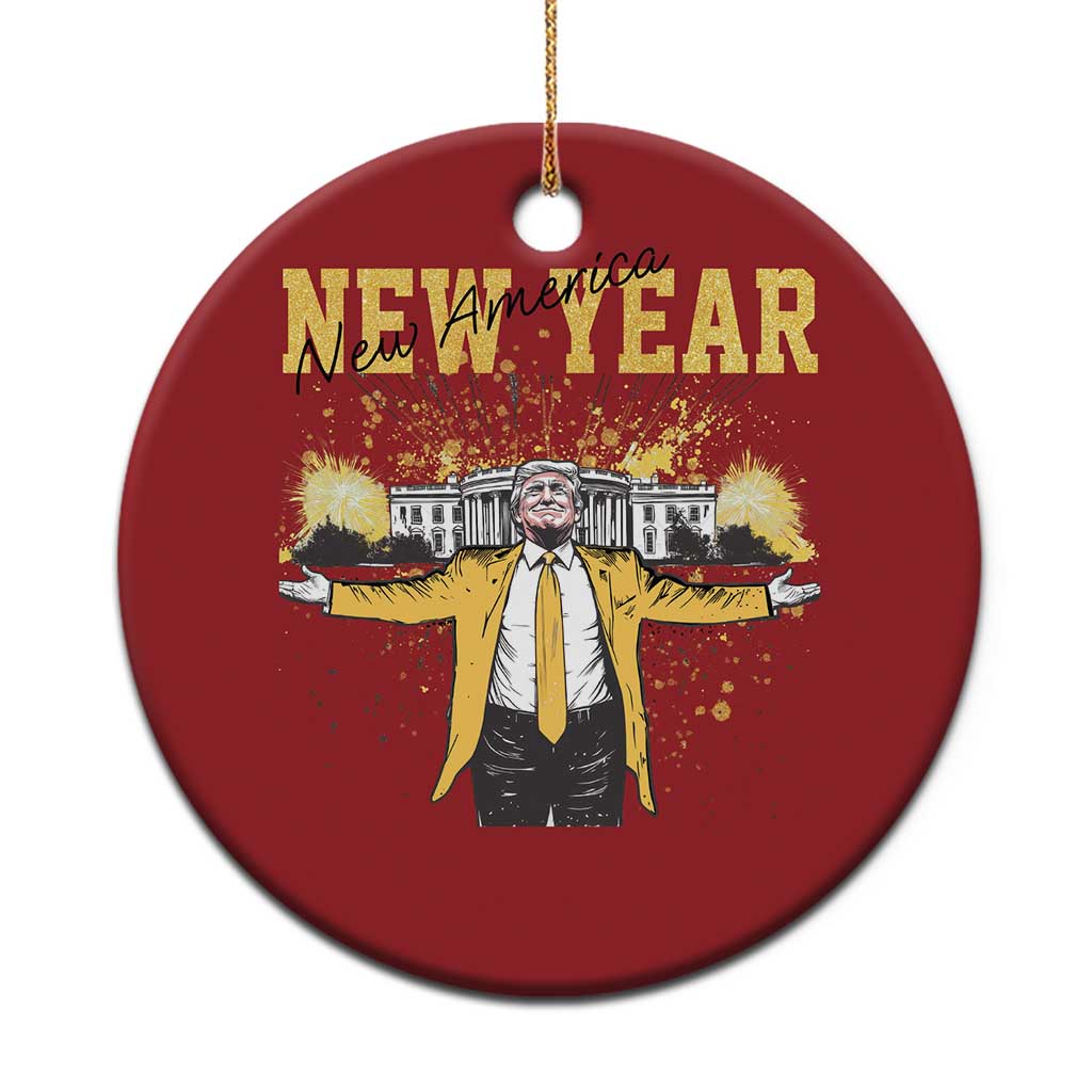 Funny Trump New Year New America 2025 Christmas Ornament TS11 Print Your Wear