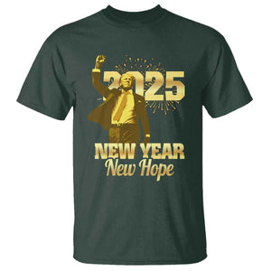 Funny Trump New Year New Hope 2025 T Shirt TS11 Dark Forest Green Print Your Wear