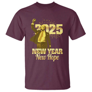 Funny Trump New Year New Hope 2025 T Shirt TS11 Maroon Print Your Wear