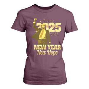 Funny Trump New Year New Hope 2025 T Shirt For Women TS11 Maroon Print Your Wear