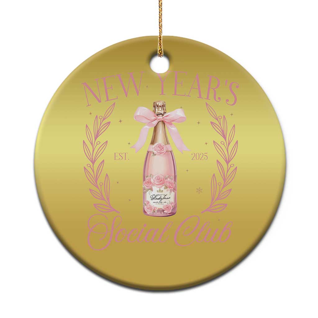 New Year's Social Club 2025 Christmas Ornament Coquette Champagne Bottles TS11 Print Your Wear