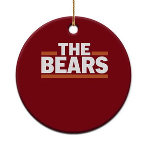 Funny Bears Lover Ceramic Ornament Orange Stripes Grizzly Animal TS11 1pc Red Print Your Wear