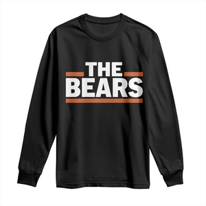 Funny Bears Lover Long Sleeve Shirt Orange Stripes Grizzly Animal TS11 Black Print Your Wear