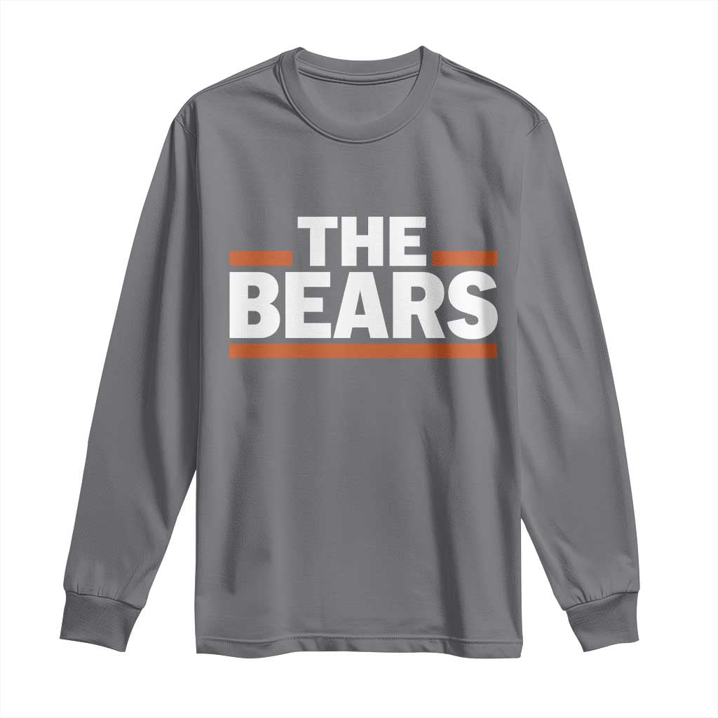 Funny Bears Lover Long Sleeve Shirt Orange Stripes Grizzly Animal TS11 Charcoal Print Your Wear