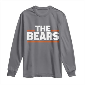 Funny Bears Lover Long Sleeve Shirt Orange Stripes Grizzly Animal TS11 Charcoal Print Your Wear