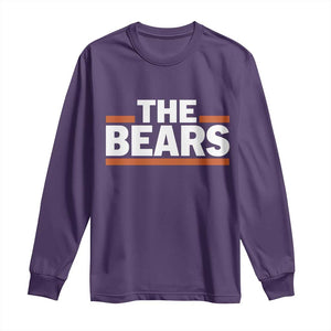 Funny Bears Lover Long Sleeve Shirt Orange Stripes Grizzly Animal TS11 Purple Print Your Wear