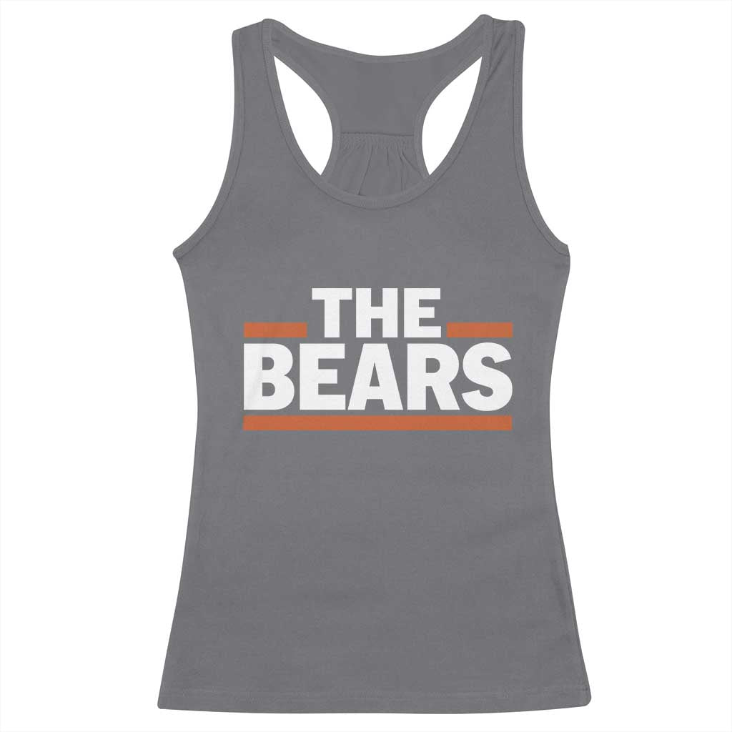 Funny Bears Lover Racerback Tank Top Orange Stripes Grizzly Animal TS11 Charcoal Print Your Wear