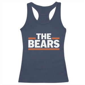 Funny Bears Lover Racerback Tank Top Orange Stripes Grizzly Animal TS11 Navy Print Your Wear