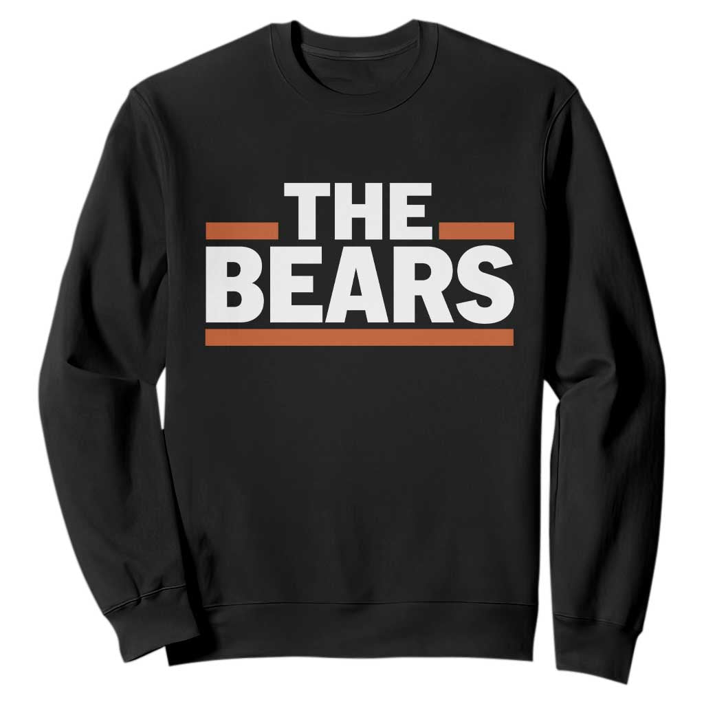 Funny Bears Lover Sweatshirt Orange Stripes Grizzly Animal TS11 Black Print Your Wear