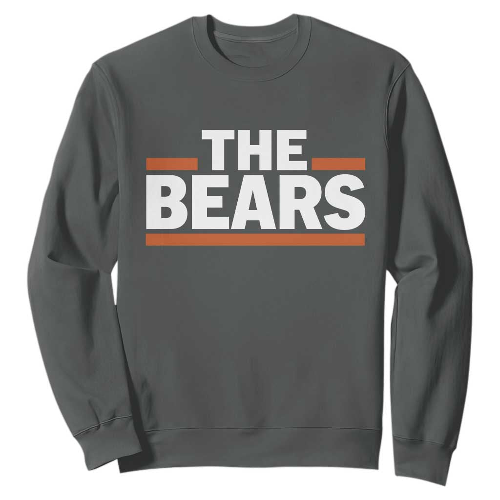 Funny Bears Lover Sweatshirt Orange Stripes Grizzly Animal TS11 Dark Heather Print Your Wear