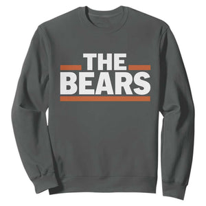 Funny Bears Lover Sweatshirt Orange Stripes Grizzly Animal TS11 Dark Heather Print Your Wear