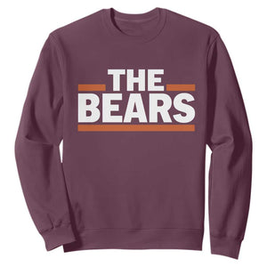 Funny Bears Lover Sweatshirt Orange Stripes Grizzly Animal TS11 Maroon Print Your Wear