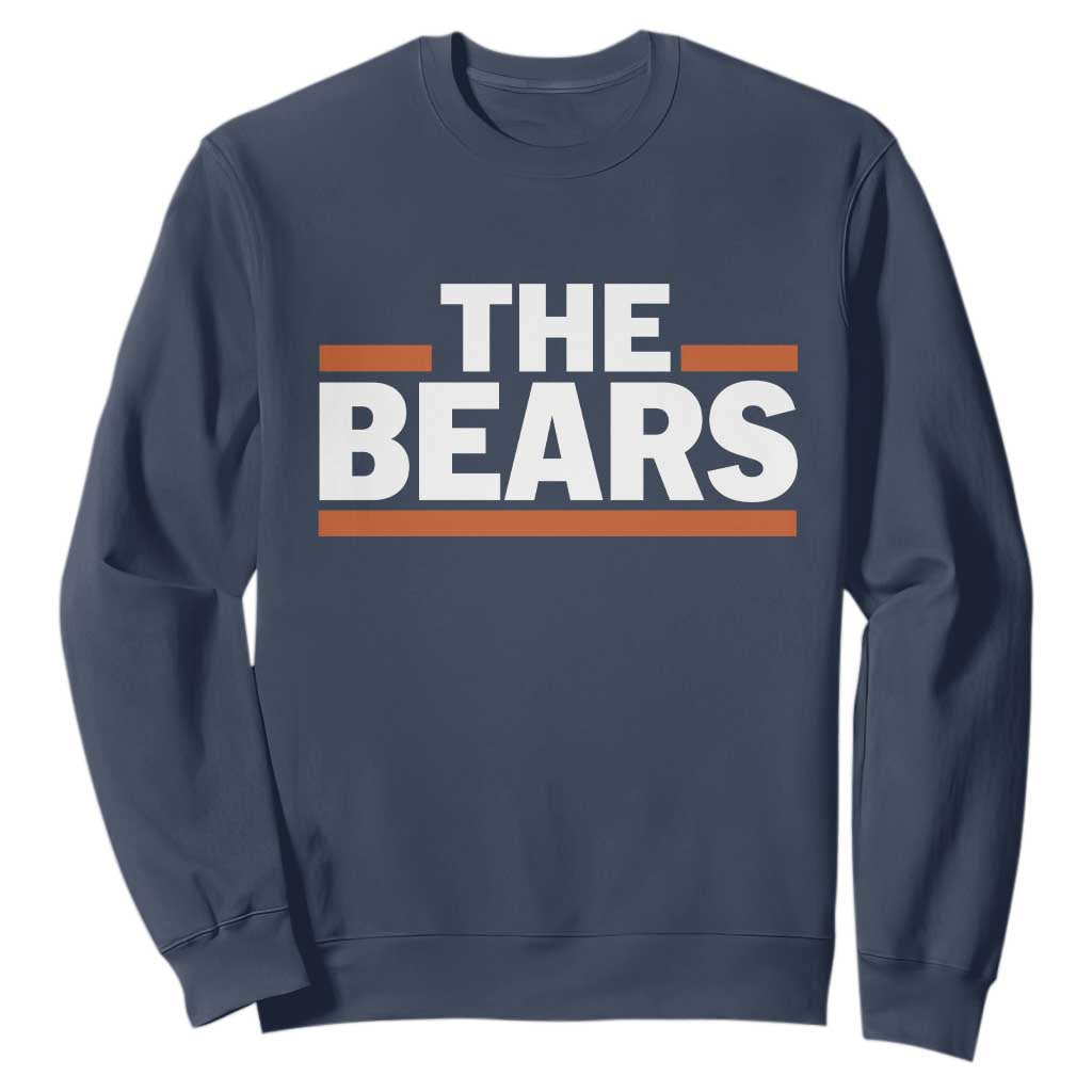 Funny Bears Lover Sweatshirt Orange Stripes Grizzly Animal TS11 Navy Print Your Wear