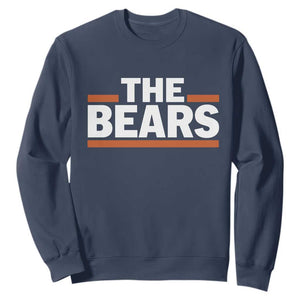 Funny Bears Lover Sweatshirt Orange Stripes Grizzly Animal TS11 Navy Print Your Wear