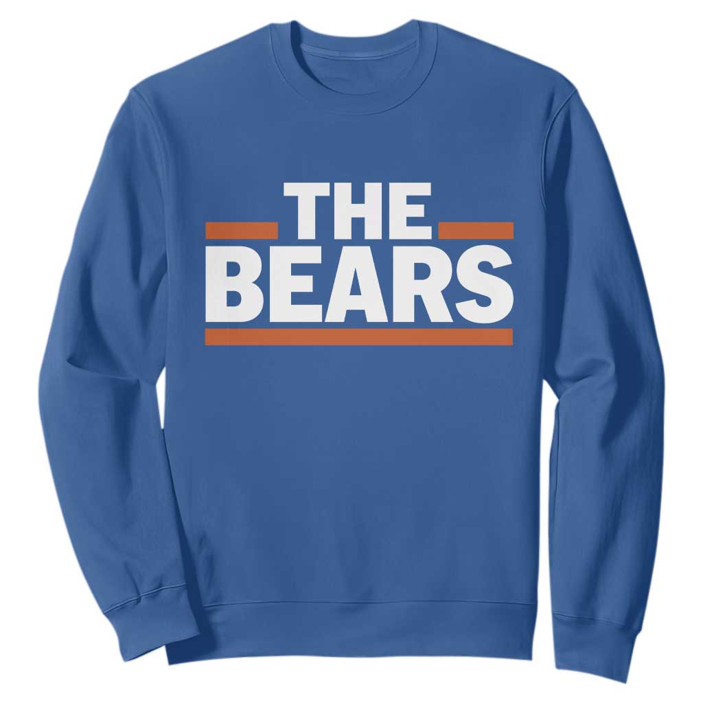 Funny Bears Lover Sweatshirt Orange Stripes Grizzly Animal TS11 Royal Blue Print Your Wear