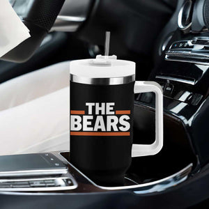 Funny Bears Lover Tumbler With Handle Orange Stripes Grizzly Animal TS11 Print Your Wear