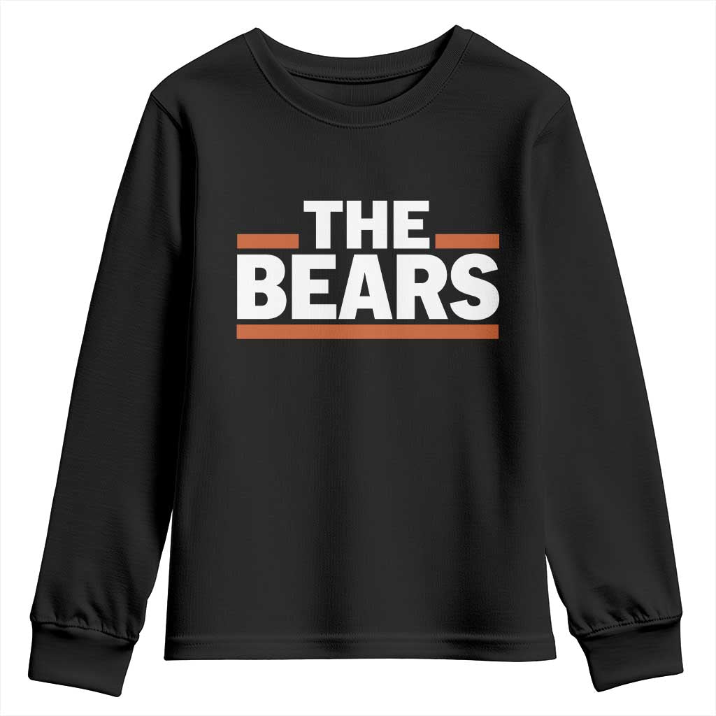Funny Bears Lover Youth Sweatshirt Orange Stripes Grizzly Animal TS11 Black Print Your Wear