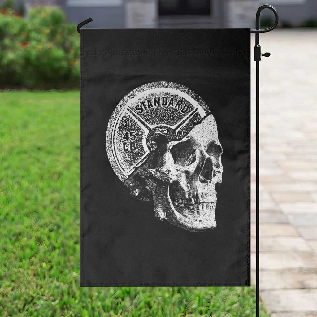 Skull 45 lbs Plate Weight Lifting Gym Workout Garden Flag TS11 Print Your Wear