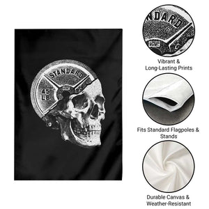 Skull 45 lbs Plate Weight Lifting Gym Workout Garden Flag TS11 Print Your Wear
