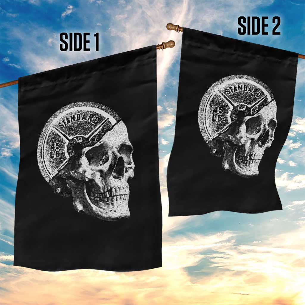 Skull 45 lbs Plate Weight Lifting Gym Workout Garden Flag TS11 Print Your Wear