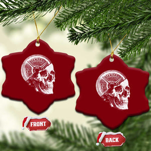 Skull 45 lbs Plate Weight Lifting Gym Workout Ceramic Ornament TS11 Print Your Wear