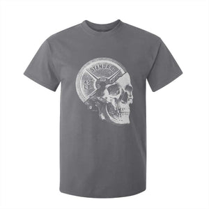Skull 45 lbs Plate Weight Lifting Gym Workout T Shirt For Kid TS11 Charcoal Print Your Wear