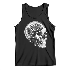 Skull 45 lbs Plate Weight Lifting Gym Workout Tank Top TS11 Black Print Your Wear