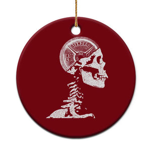 Funny Skeleton 45 lbs Plate Weight Lifting Gym Working Out Ceramic Ornament TS11 1pc Red Print Your Wear