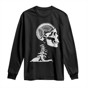 Funny Skeleton 45 lbs Plate Weight Lifting Gym Working Out Long Sleeve Shirt TS11 Black Print Your Wear