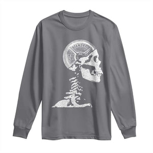 Funny Skeleton 45 lbs Plate Weight Lifting Gym Working Out Long Sleeve Shirt TS11 Charcoal Print Your Wear