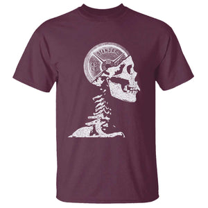 Funny Skeleton 45 lbs Plate Weight Lifting Gym Working Out T Shirt TS11 Maroon Print Your Wear