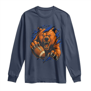 Funny CFB Game Day Long Sleeve Shirt Football Lover TS11 Navy Print Your Wear