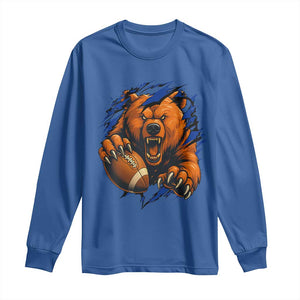 Funny CFB Game Day Long Sleeve Shirt Football Lover TS11 Royal Blue Print Your Wear