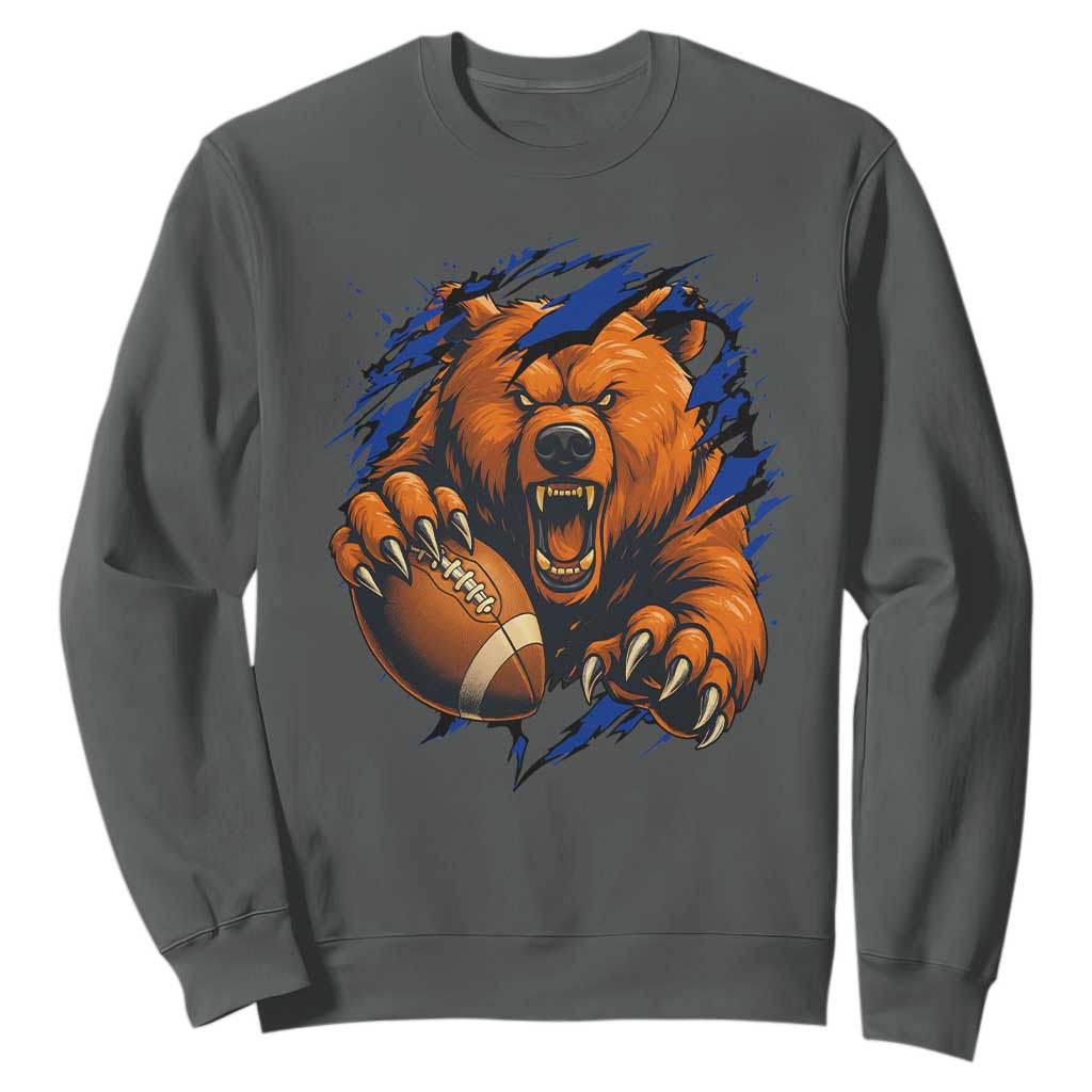 Funny CFB Game Day Sweatshirt Football Lover TS11 Dark Heather Print Your Wear