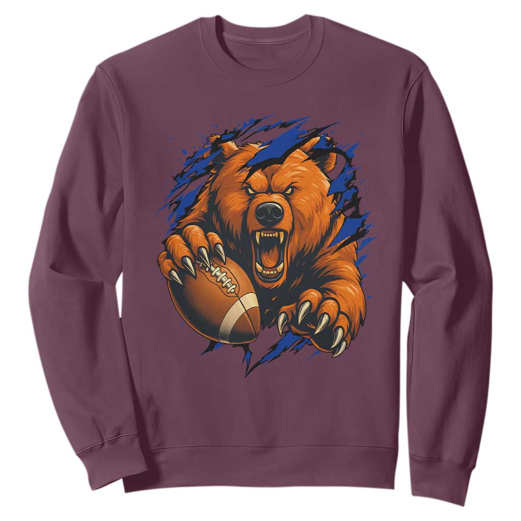 Funny CFB Game Day Sweatshirt Football Lover TS11 Maroon Print Your Wear