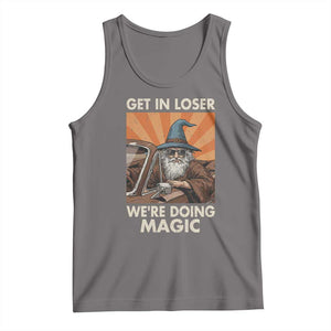 Funny Wizard RPG Gamer Tank Top Get In Loser We Are Doing Magic TS11 Deep Heather Print Your Wear