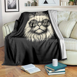 Dungeon Cat This Is An Outrage Throw Blanket Funny Princess Kitten TS11 Print Your Wear