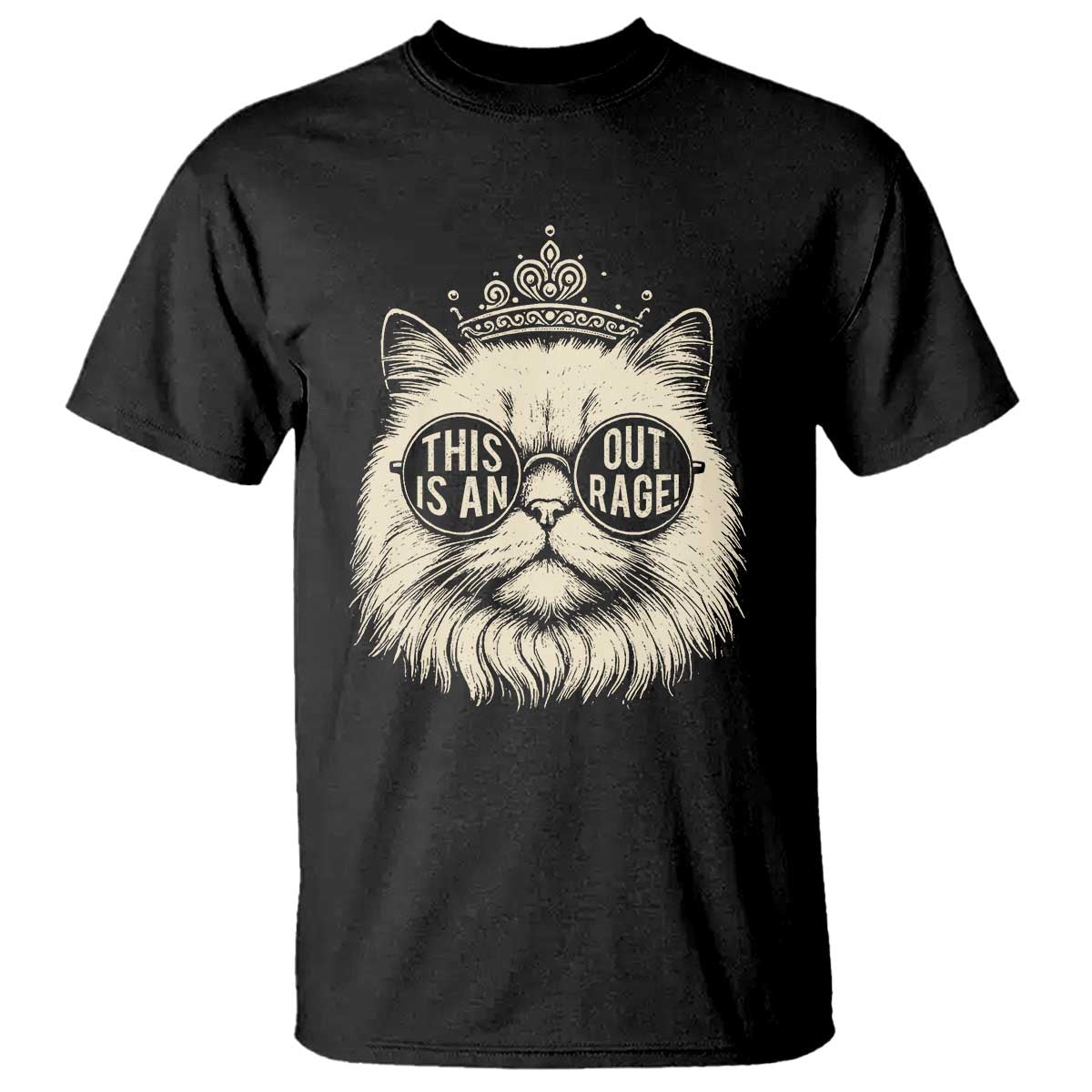 Dungeon Cat This Is An Outrage T Shirt Funny Princess Kitten TS11 Black Print Your Wear