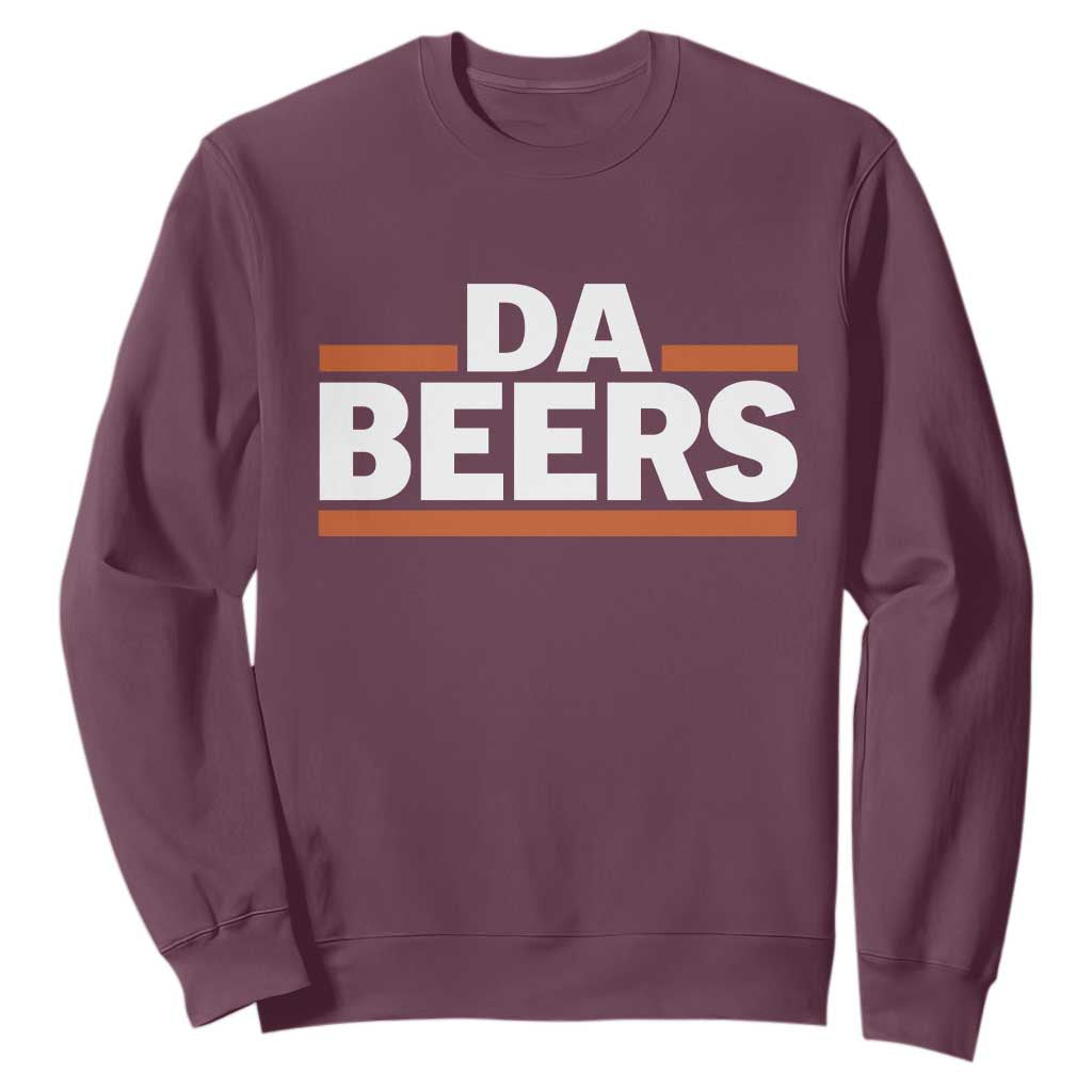Funny Chicago Beer Lover Sweatshirt Beer Day Drinking Party TS11 Maroon Print Your Wear