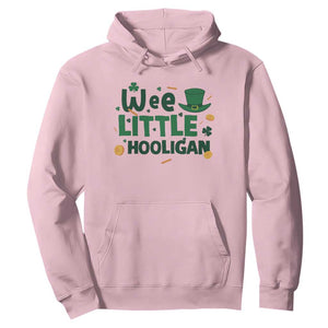 Funny St Patrick's Day Wee Little Hooligan Hoodie Shamrock TS11 Light Pink Print Your Wear