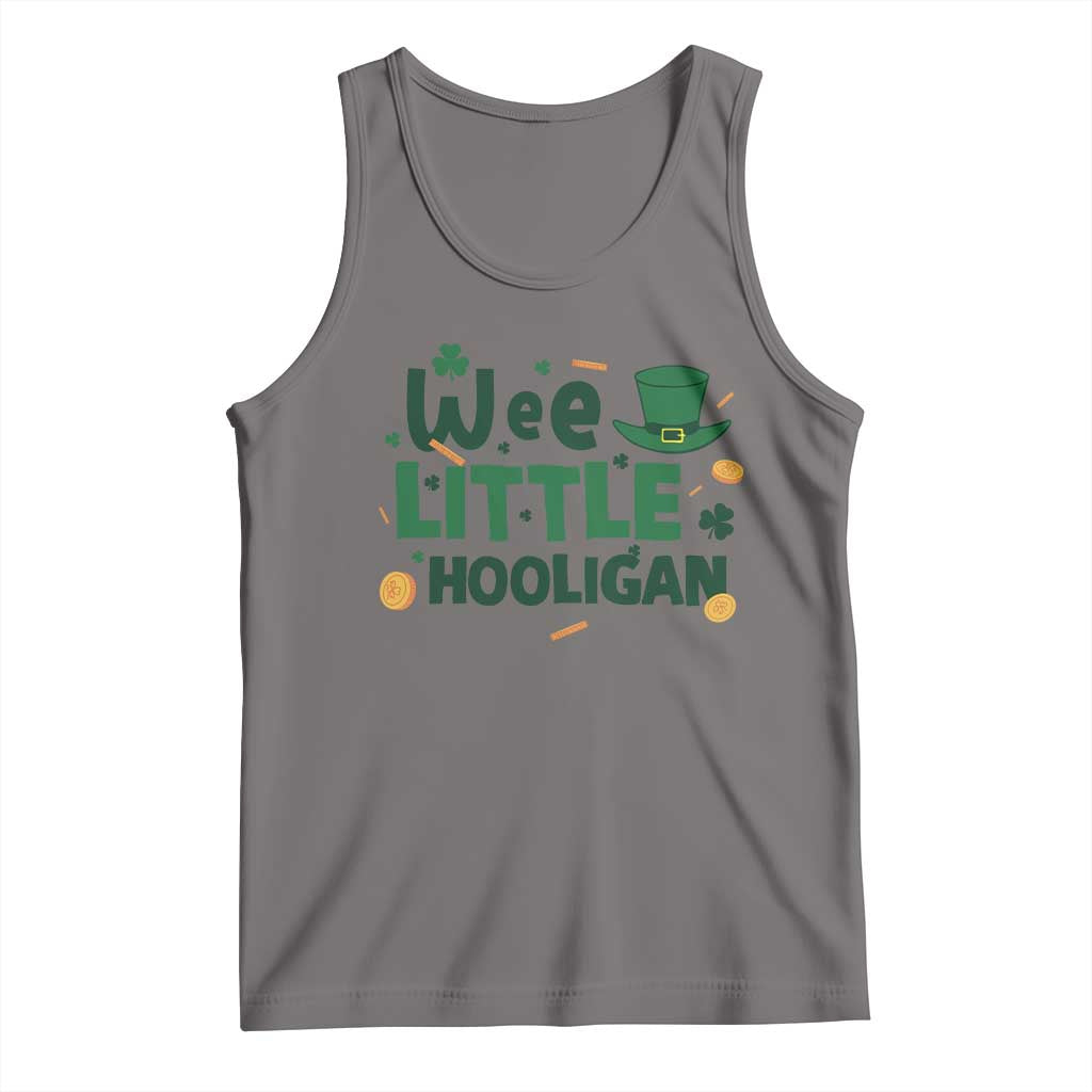 Funny St Patrick's Day Wee Little Hooligan Tank Top Shamrock TS11 Deep Heather Print Your Wear