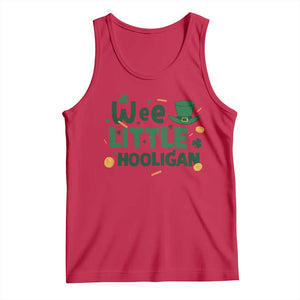 Funny St Patrick's Day Wee Little Hooligan Tank Top Shamrock TS11 Red Print Your Wear