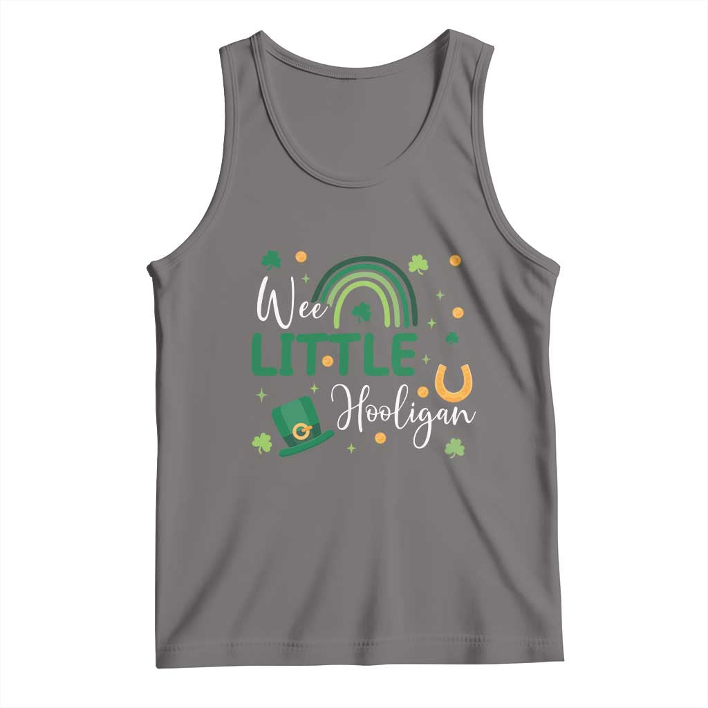 Funny Wee Little Hooligan Tank Top St Patrick's Day Shamrock Rainbow TS11 Deep Heather Print Your Wear